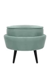 Пуф Pearl Adorn Green на черных ножках