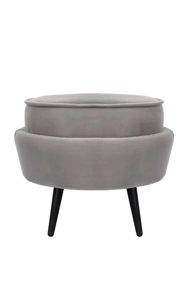 Пуф Pearl Adorn Grey на черных ножках