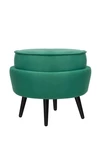 Пуф Pearl Adorn Green V2 на черных ножках