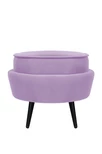 Пуф Pearl Adorn Purple на черных ножках