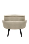 Пуф Pearl Adorn Taupe на черных ножках
