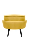 Пуф Pearl Adorn Yellow на черных ножках