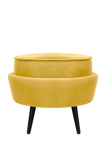 Пуф Pearl Adorn Yellow на черных ножках