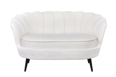 Диван ракушка Pearl Double Beige на черных ножках
