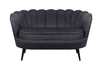 Дизайнерский диван Pearl Double Black на черных ножках