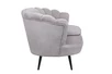 Диван ракушка Pearl Double Grey на черных ножках