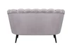 Диван ракушка Pearl Double Grey на черных ножках