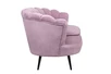 Дизайнерский двухместный диван Pearl Double Pink на черных ножках