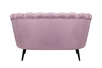 Дизайнерский двухместный диван Pearl Double Pink на черных ножках