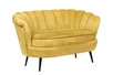 Дизайнерский диван Pearl Double Yellow на черных ножках