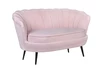 Диван ракушка Pearl Double Pink на черных ножках