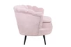 Диван ракушка Pearl Double Pink на черных ножках