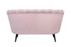 Диван ракушка Pearl Double Pink на черных ножках