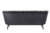 Диван ракушка для гостиниц Pearl Triple Black на черных ножках