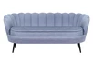 Диван ракушка для гостиниц Pearl Triple Blue на черных ножках