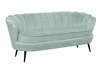 Диван ракушка для гостиниц Pearl Triple Green на черных ножках