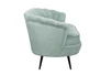 Диван ракушка для гостиниц Pearl Triple Green на черных ножках