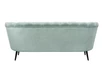 Диван ракушка для гостиниц Pearl Triple Green на черных ножках
