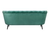 Диван ракушка для гостиниц Pearl Triple Green V2 на черных ножках
