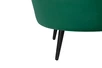 Диван ракушка для гостиниц Pearl Triple Green V2 на черных ножках