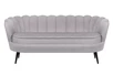 Дизайнерский диван для гостиниц Pearl Triple Grey на черных ножках