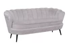 Дизайнерский диван для гостиниц Pearl Triple Grey на черных ножках