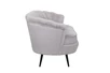 Дизайнерский диван для гостиниц Pearl Triple Grey на черных ножках