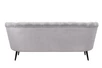 Дизайнерский диван для гостиниц Pearl Triple Grey на черных ножках