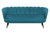 Диван для гостиниц Pearl Triple Marine Velvet на черных ножках