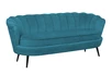 Диван для гостиниц Pearl Triple Marine Velvet на черных ножках