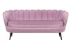 Диван ракушка Pearl Triple Pink на черных ножках