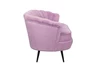 Диван ракушка Pearl Triple Pink на черных ножках
