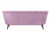 Диван ракушка Pearl Triple Pink на черных ножках