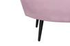 Диван ракушка Pearl Triple Pink на черных ножках