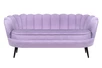 Диван ракушка для гостиниц Pearl Triple Purple на черных ножках
