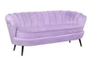 Диван ракушка для гостиниц Pearl Triple Purple на черных ножках