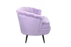 Диван ракушка для гостиниц Pearl Triple Purple на черных ножках