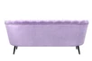 Диван ракушка для гостиниц Pearl Triple Purple на черных ножках