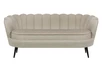 Диван ракушка для гостиниц Pearl Triple Taupe на черных ножках