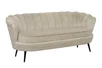 Диван ракушка для гостиниц Pearl Triple Taupe на черных ножках