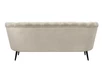 Диван ракушка для гостиниц Pearl Triple Taupe на черных ножках