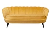 Дизайнерский диван Pearl Triple Yellow на черных ножках