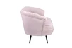 Дизайнерский диван Pearl Triple Pink на черных ножках
