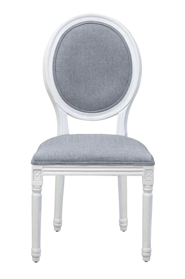 Стул с круглой спинкой Volker oak Grey and White