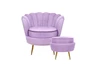 Кресло с пуфом ракушка Pearl Purple