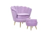 Кресло с пуфом ракушка Pearl Purple