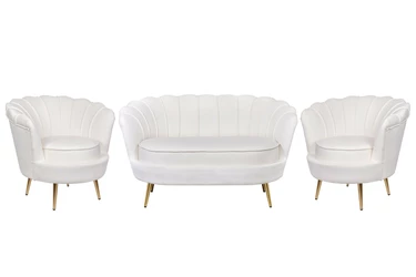 Комплект кресел и дивана ракушка Pearl Double Beige