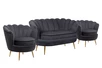 Комплект кресел и дивана ракушка Pearl Double Black