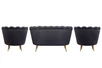 Комплект кресел и дивана ракушка Pearl Double Black