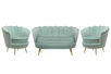 Комплект кресел и дивана ракушка Pearl Double Green